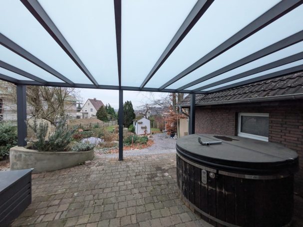 4500mm satiniertes VSG Glas Überdachung Überdachung in Bad Salzuflen